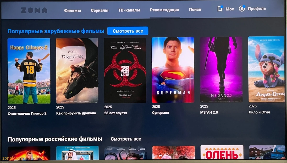 Рекомендации Зоны
